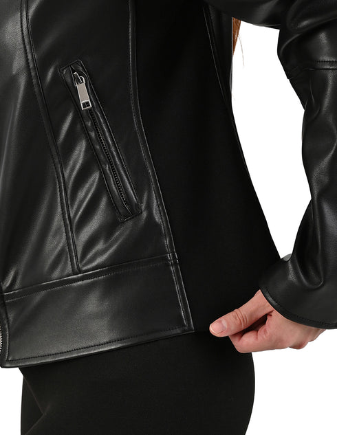 Chamarra Nine West para Mujer en tono Negro Estilo Racer